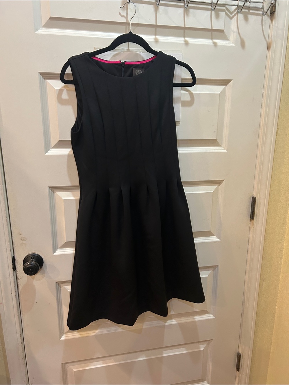 Vince Camuto Black Sleeveless Fit-and-Flare Dress